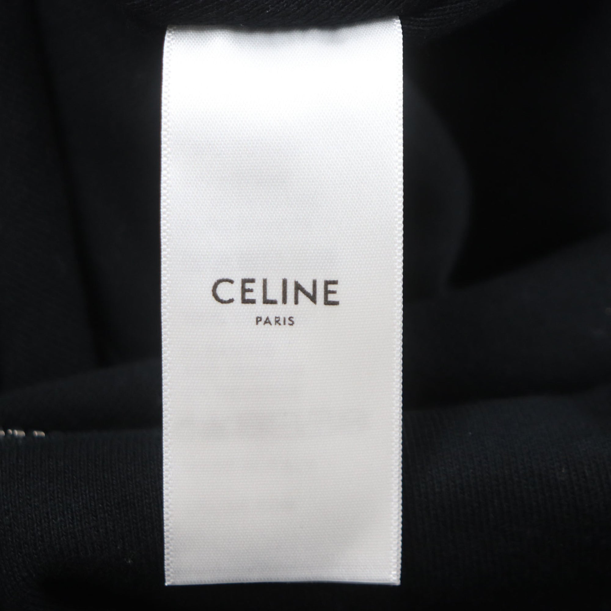 CELINE 11020 2EKO MEDIUM SWEAT BAG, Medium Sweat Bag with Logo Print, Crossbody/Shoulder Bag, Black, Includes Dust Made in Italy, Authentic, Men's — Like New