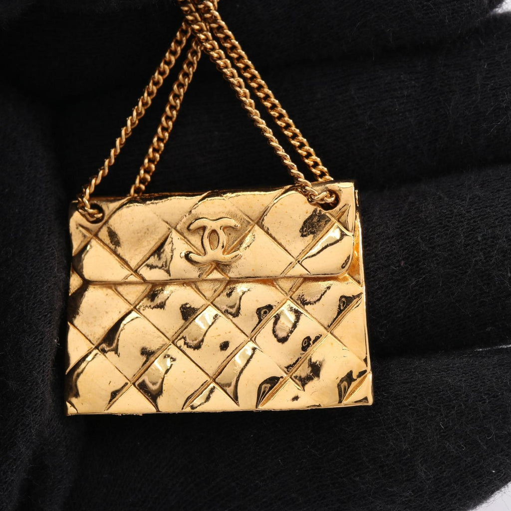 Chanel Coco Mark Back Motif Brooch Accessory, Gold Plated, Women's