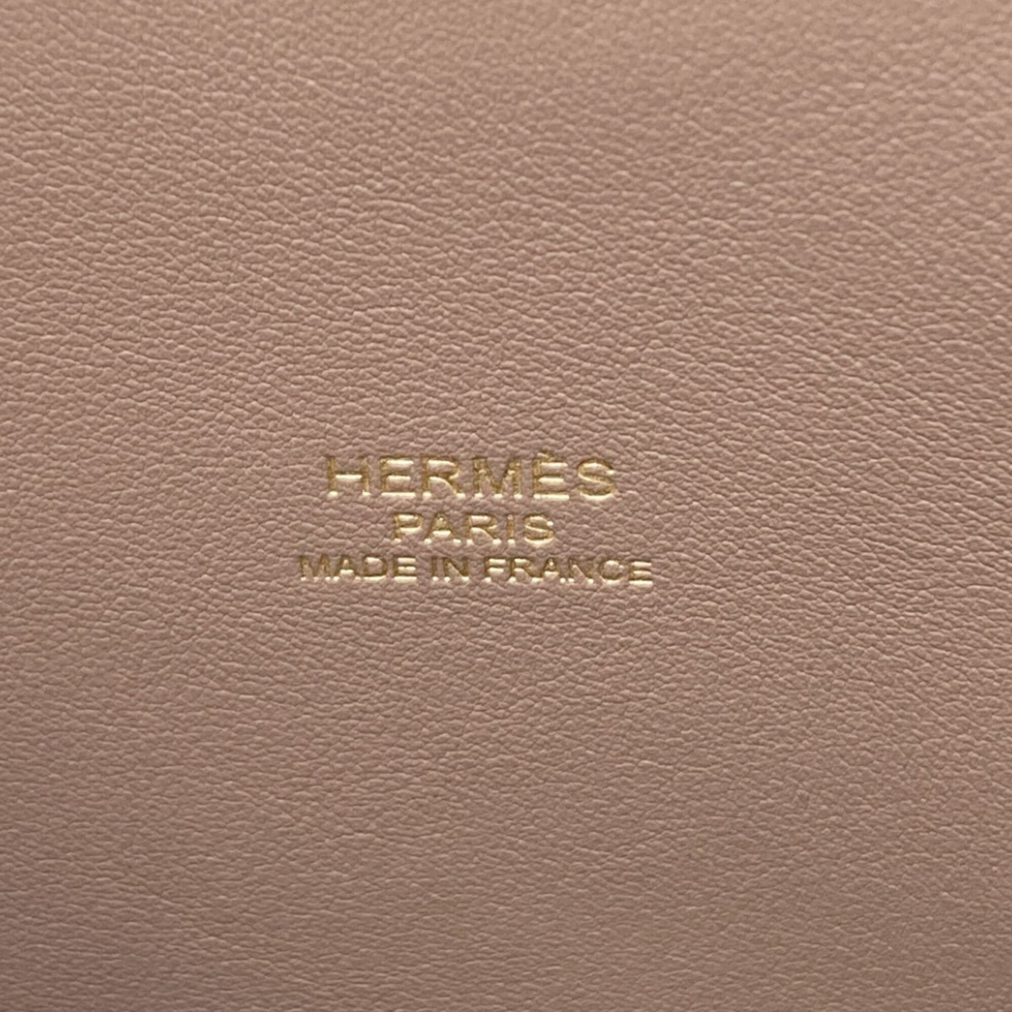 Hermes Bolide 1923 25 Etoupe Gold Hardware Handbag Epsom Leather Women's HERMES — Like New