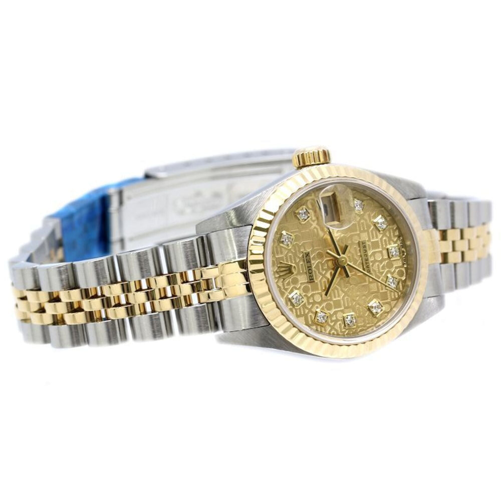 ROLEX Datejust 10P Diamond 79173G Women's Watch SSx18K Yellow Gold 40464 — Good