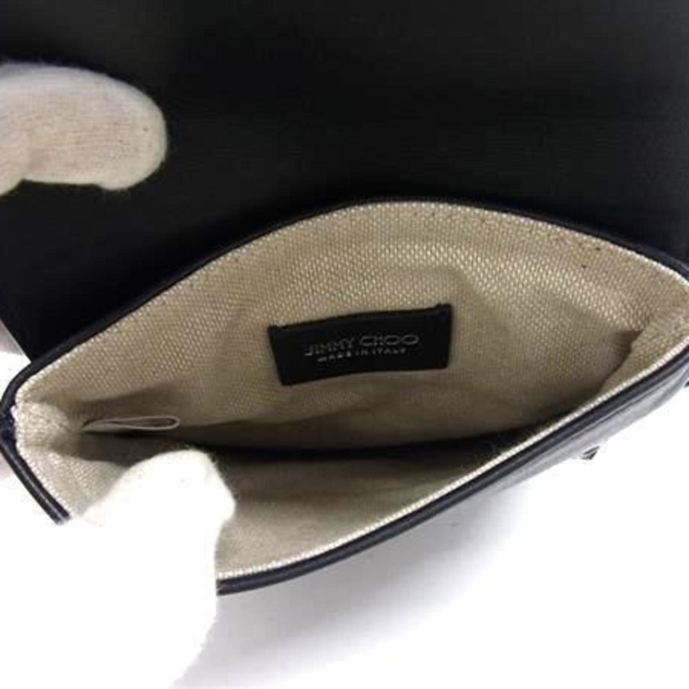 JIMMY CHOO KIMI MESSANGER RCX Shoulder Bag - Black Leather with Star Studs for Men and Women — Like New