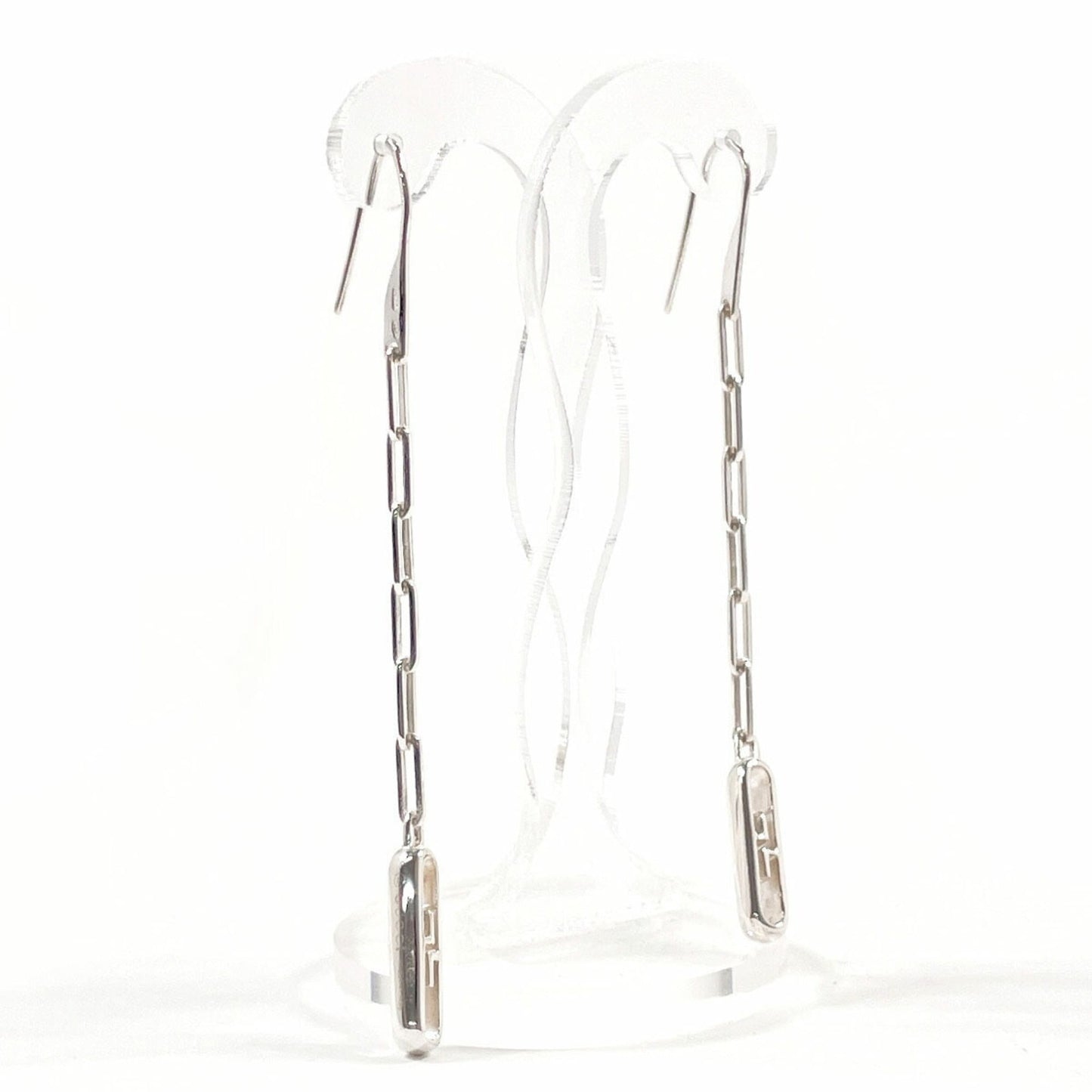 GUCCI Swing Chain Earrings, 925 Sterling Silver, Women's
