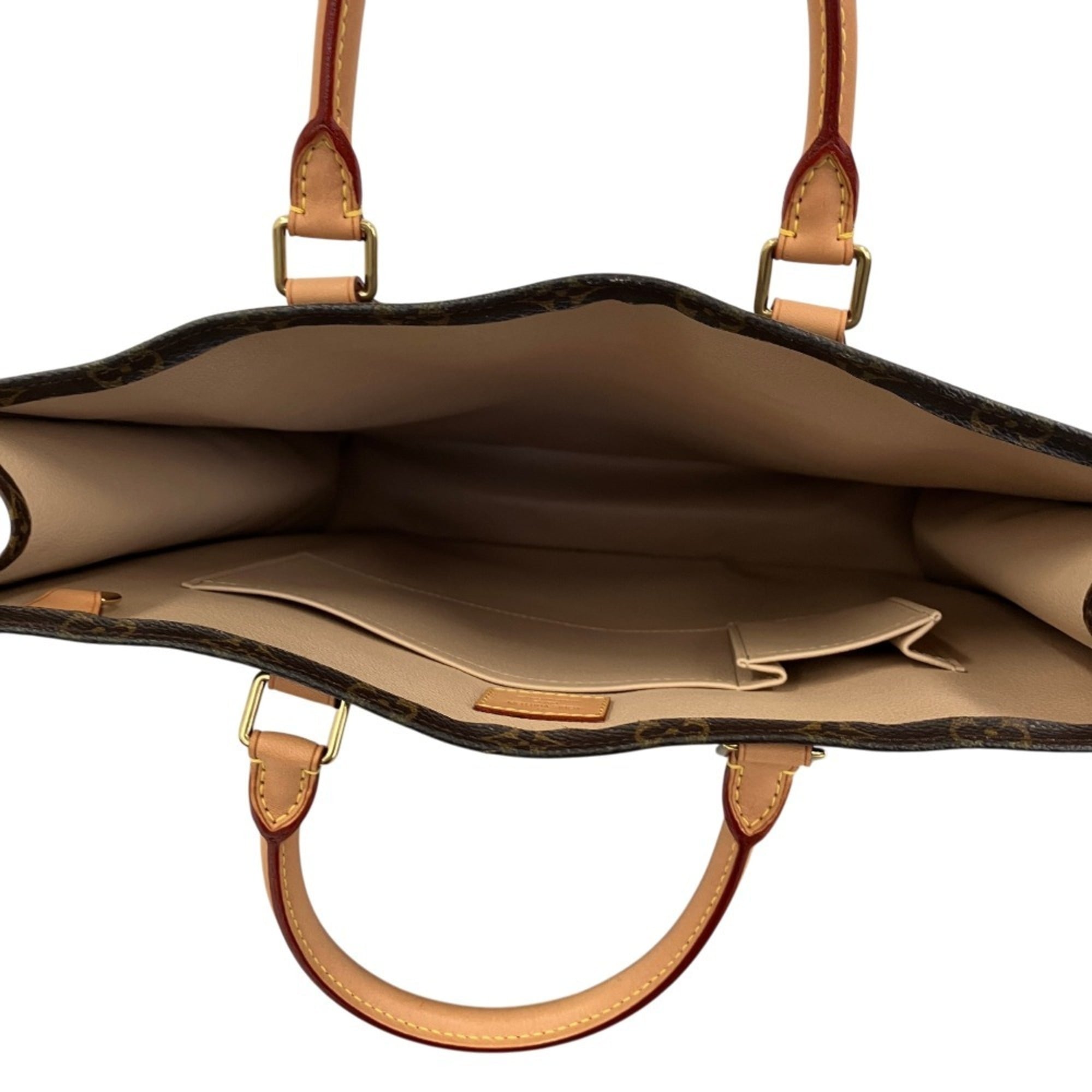 LOUIS VUITTON Louis Vuitton Monogram Sac Plat Handbag M51140 Brown Men's Women's — Like New
