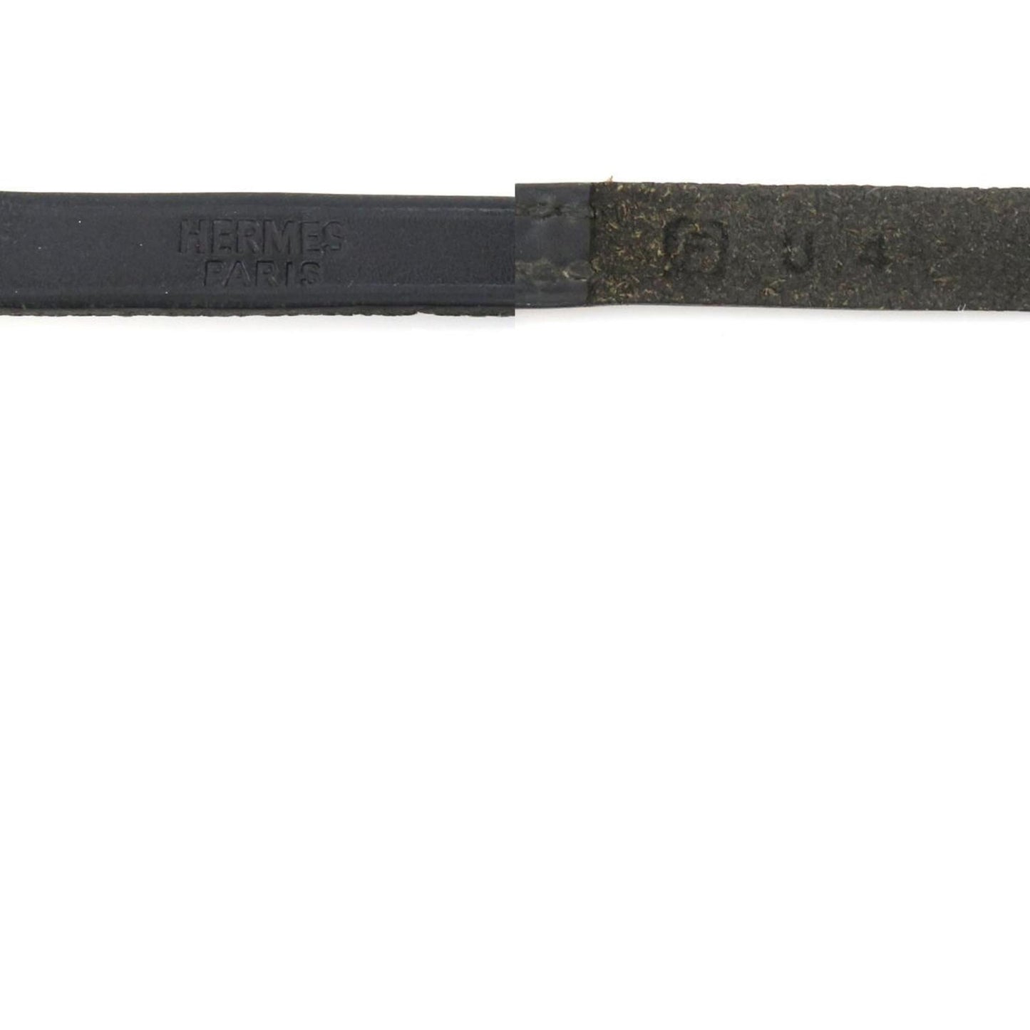 Hermes Hermès Api Leather Bracelet in Black and Silver for Women (e60669a)