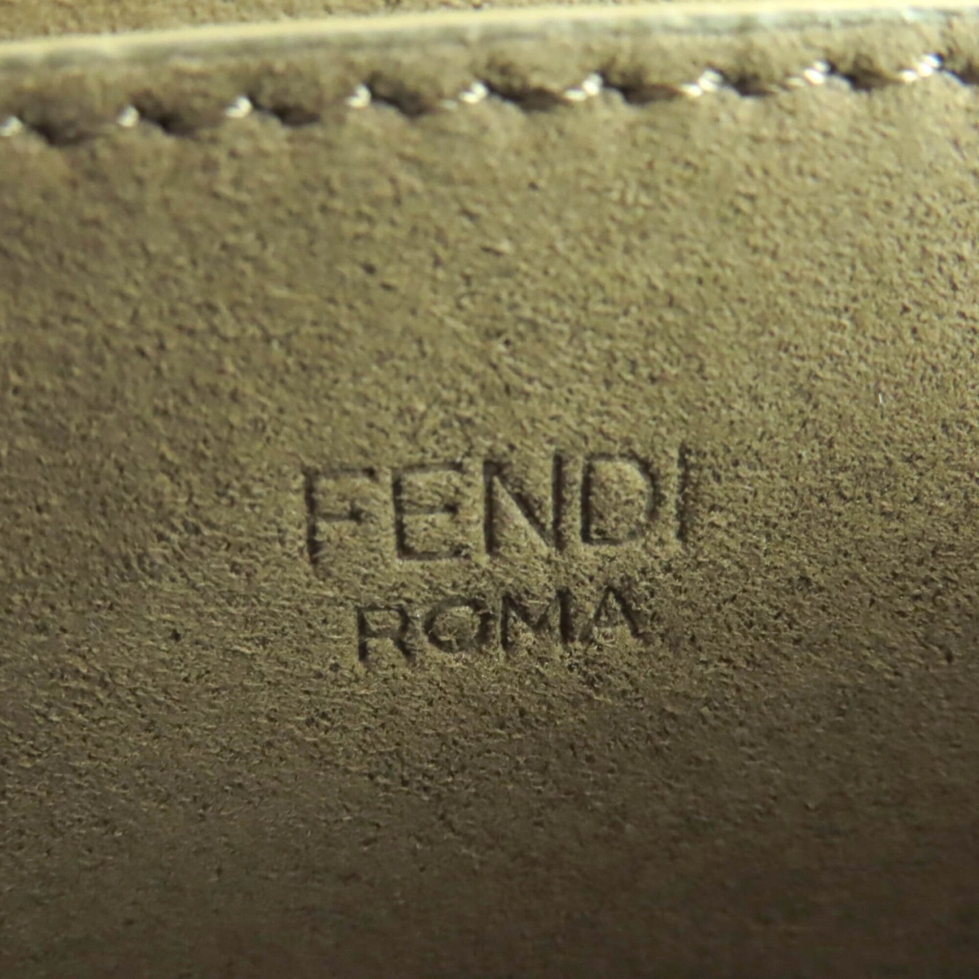 FENDI 8BS082 Camon Small Leather Satchel Shoulder Bag with FF Logo Hardware, Brown Gold Comes Dust Bag, Made in Italy, Women's — Like New