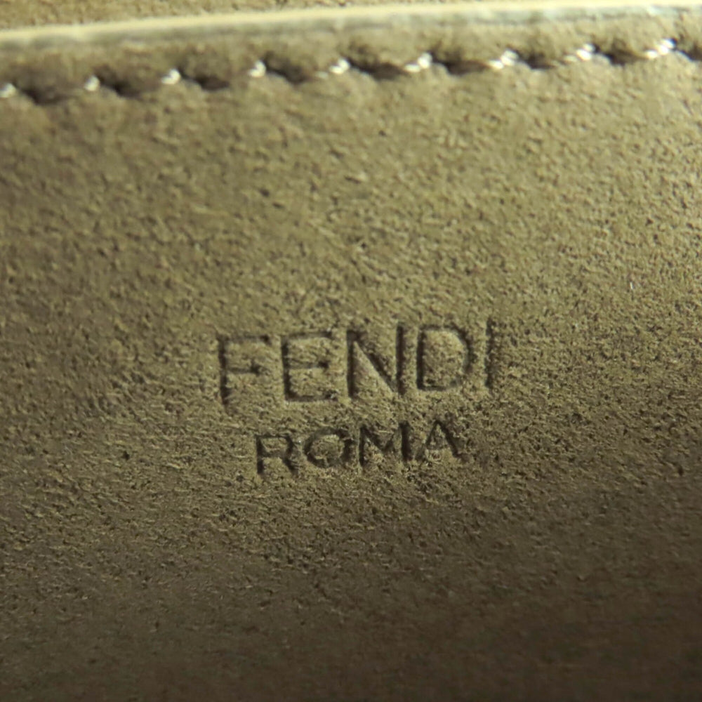 FENDI 8BS082 Camon Small Leather Satchel Shoulder Bag with FF Logo Hardware, Brown Gold Comes Dust Bag, Made in Italy, Women's — Like New