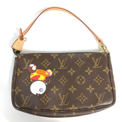 LOUIS VUITTON M51981 Monogram Panda Pochette Accessoires by Takashi Murakami. Accessory pouch, handbag, shoulder bag, canvas, women's, brown, like new — Like New