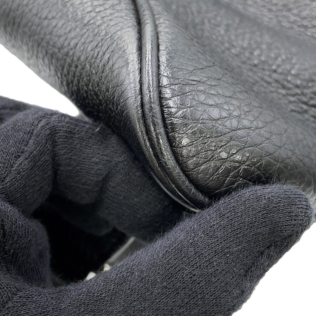 Prada Vitello Dino Triangle Backpack in Leather (2VZ099) - Black