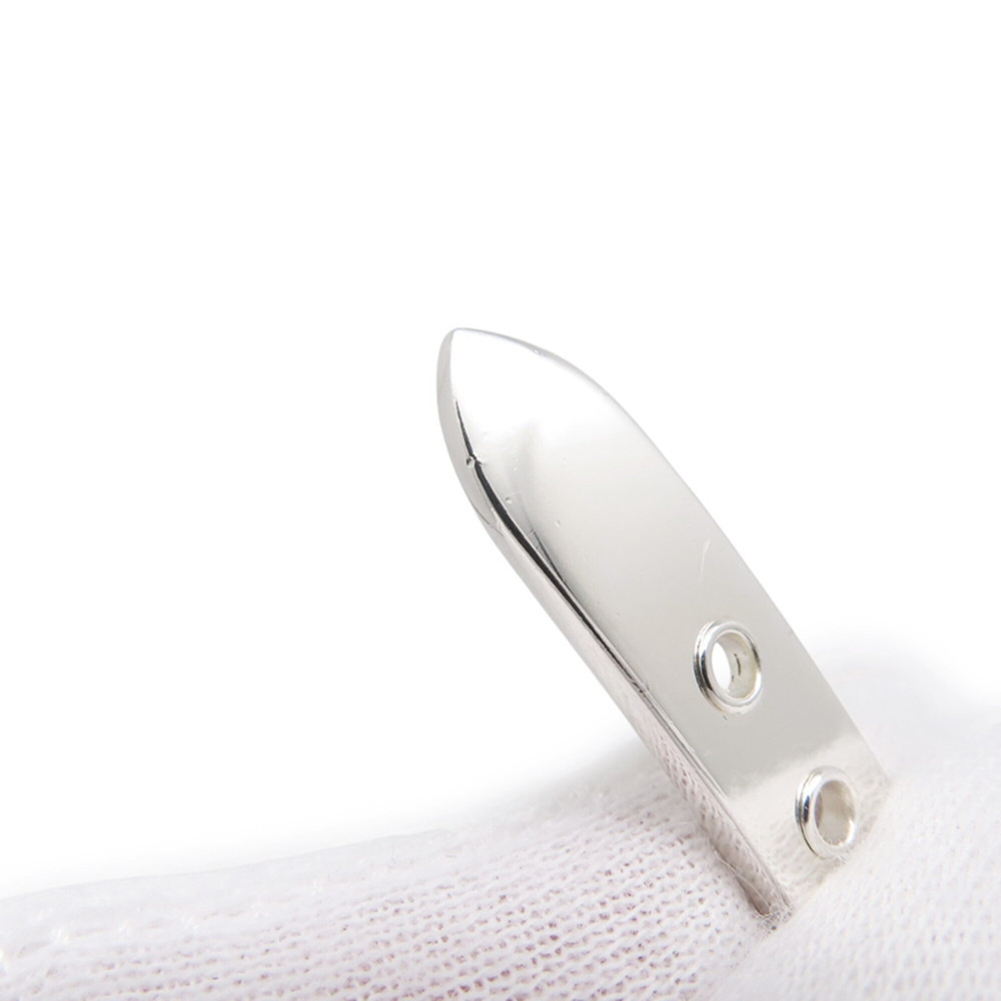 Hermes Boucles Sellier Inflexible Necklace, SV925 Silver, Size PM 42 — Like New