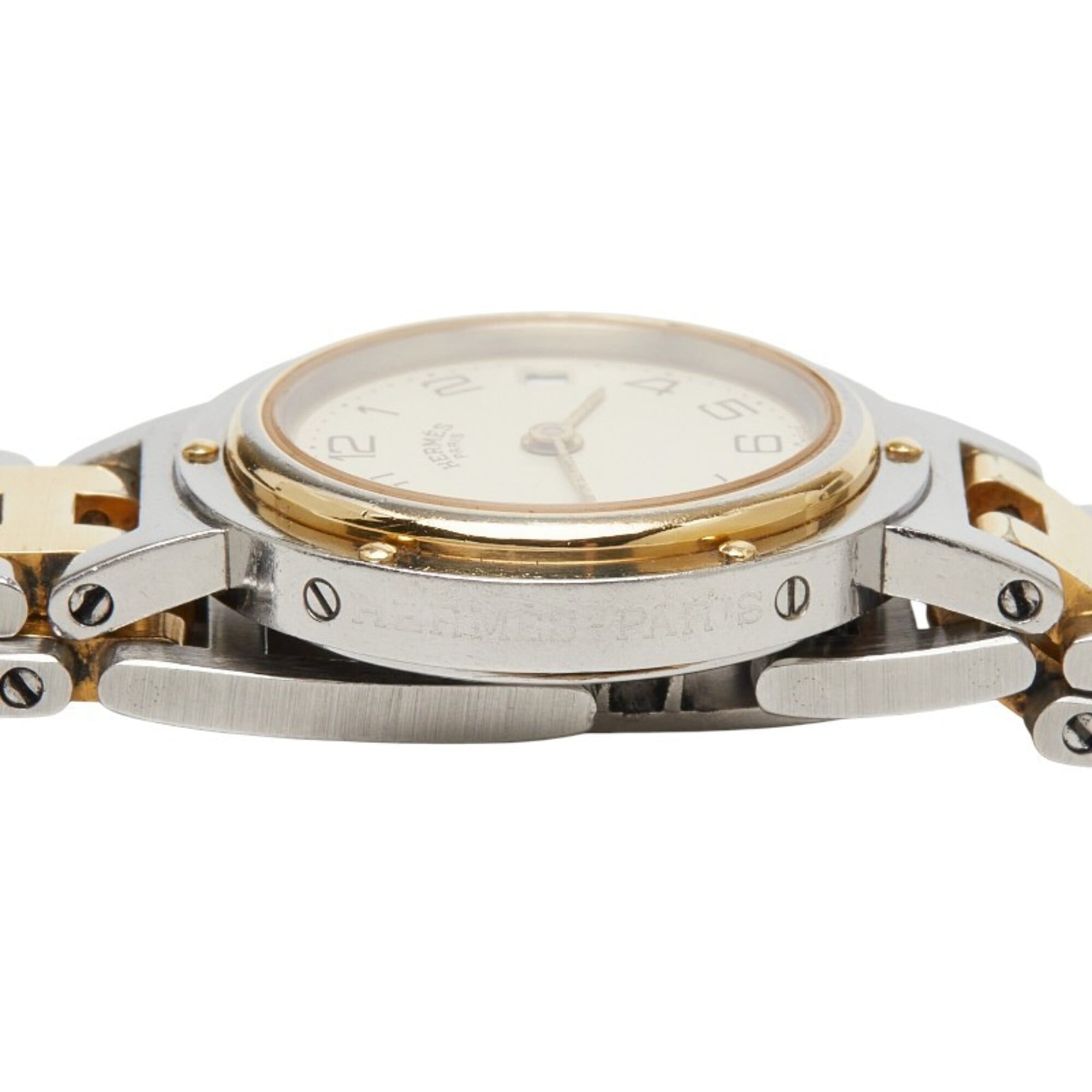 Hermes Clipper watch CL3.240 quartz beige dial stainless steel women's HERMES — Good