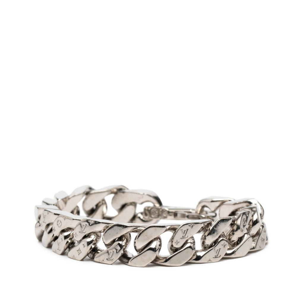 Louis Vuitton LV Chain Link Bracelet #L M69989 Silver Metal Women's LOUIS VUITTON
