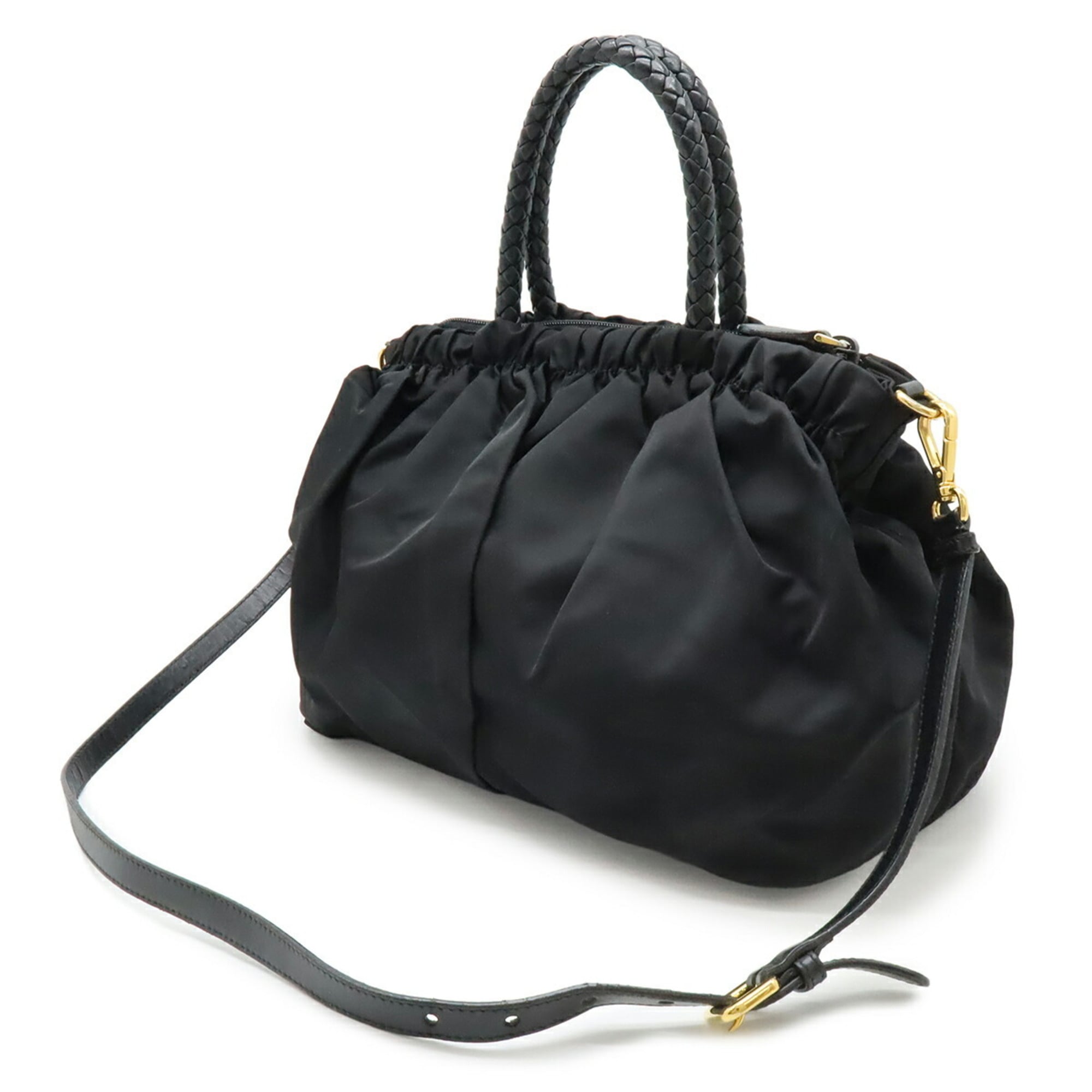 PRADA Prada Ribbon Handbag/Shoulder Bag in Black Nylon (BN1778) Purchased at a Japanese Boutique