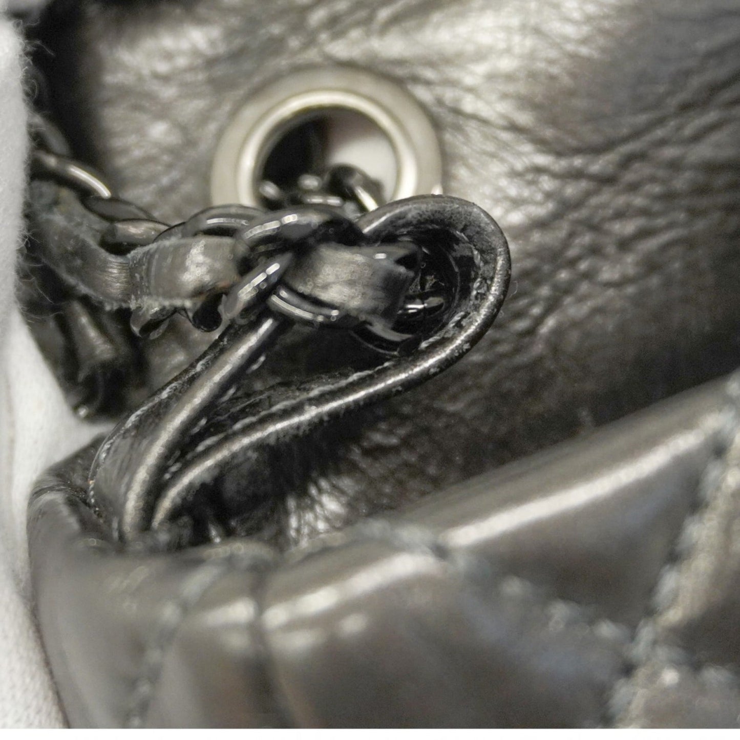 Chanel Matelasse Shoulder Bag with Double Chain, Calfskin, Black, Women's