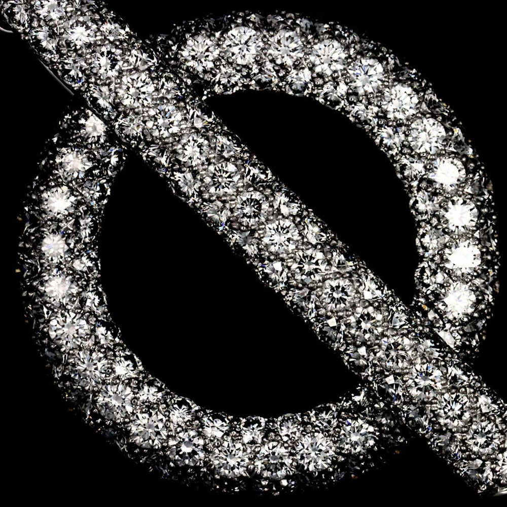 Chanel Omega Diamond Necklace 40cm 18K WG White Gold 750 — Like New