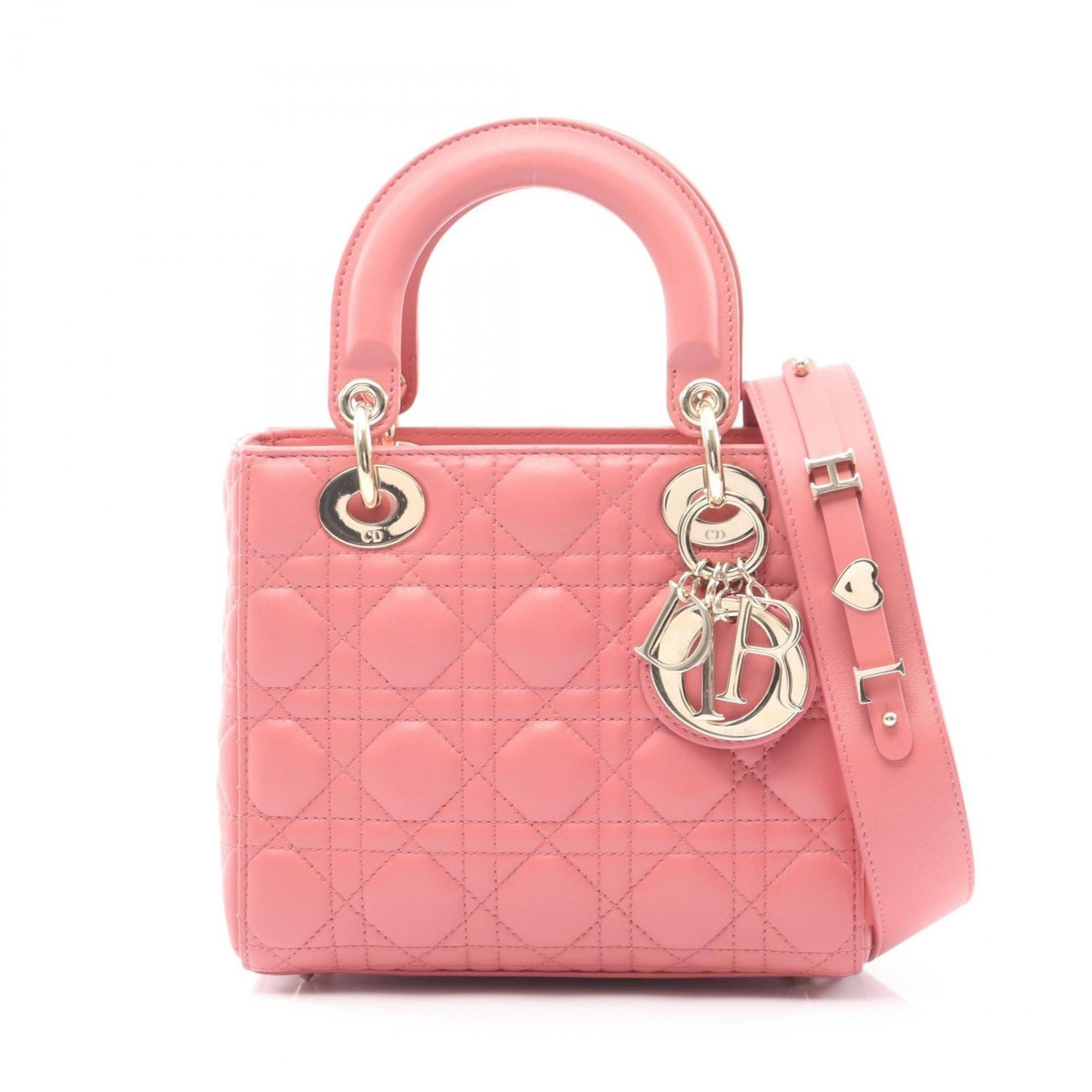 Christian Dior Dior LADY DIOR MY ABCDIOR Lady Small Handbag, Leather, Women's, Pink, 18-MA-1129