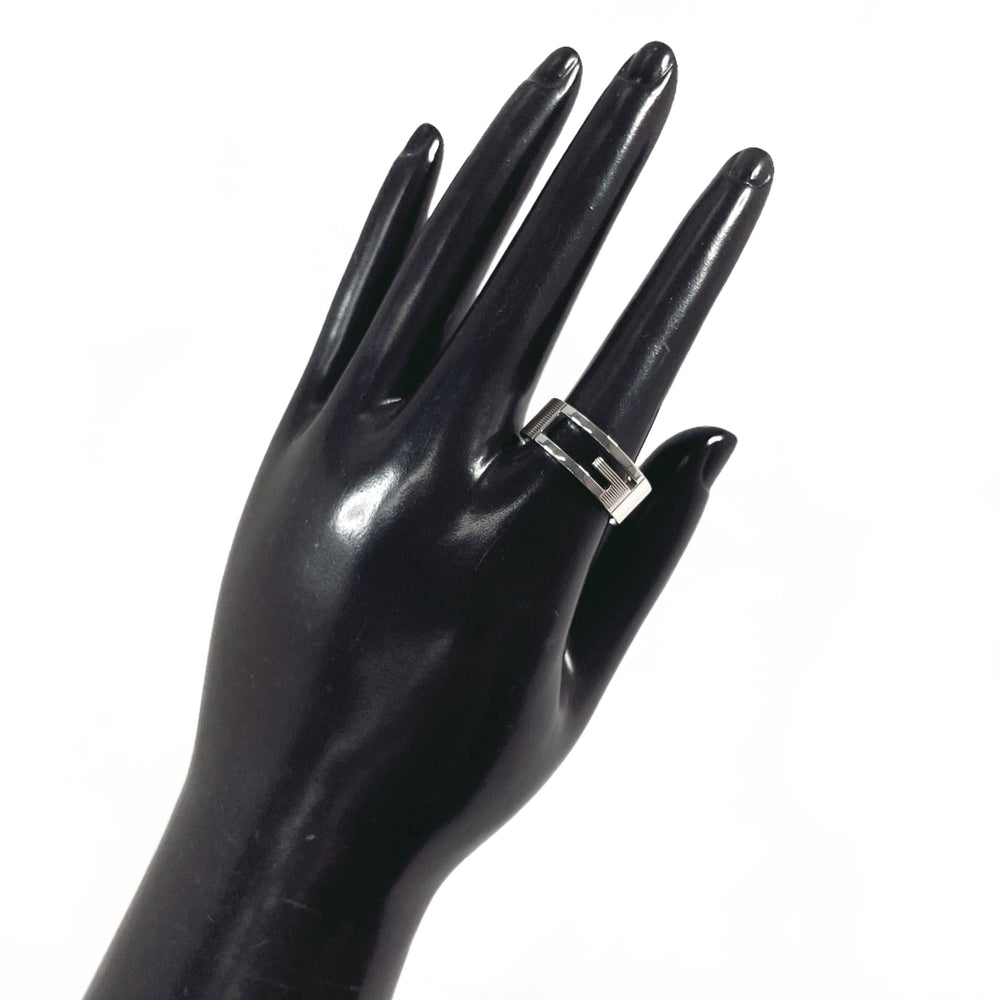 GUCCI Branded Cutout G Ring, Sterling Silver 925, Size 17.5cm, Men's — Like New