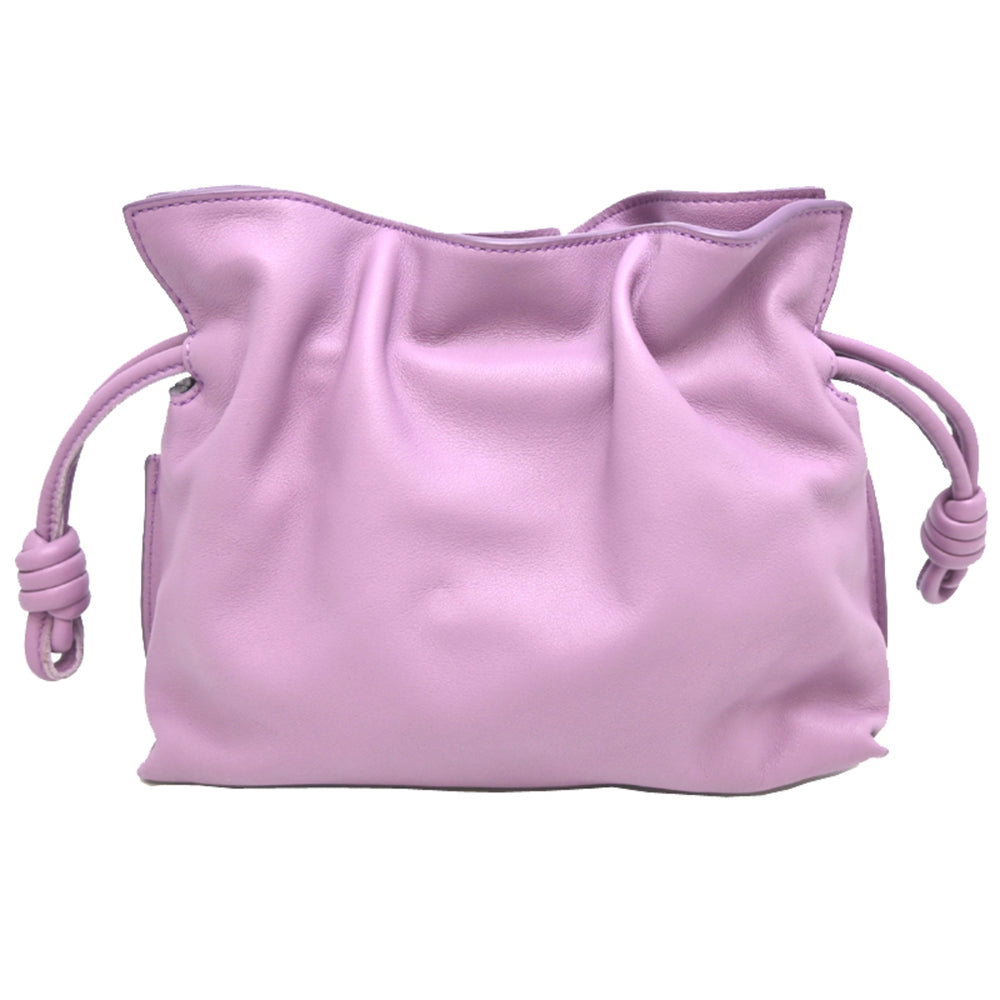 Loewe Flamenco Clutch Mini Bag Women's Shoulder A411FCx237 Leather Purple — Like New