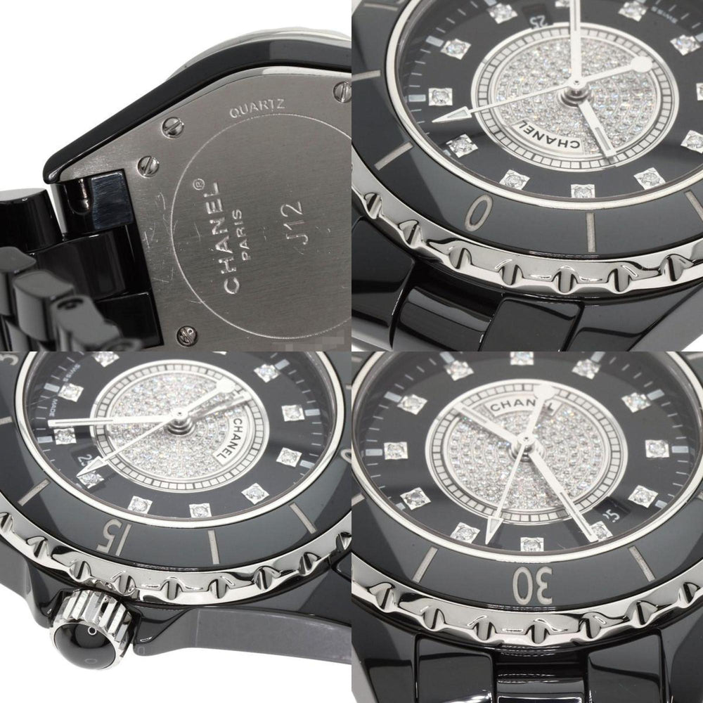 CHANEL H2122 J12 33mm Center Diamond Ceramic/Ceramic Women's Watch — Good