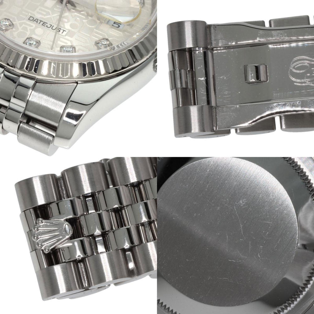 Rolex 116234G Datejust 10P Diamond Watch Stainless Steel SS K18WG Men's ROLEX — Good