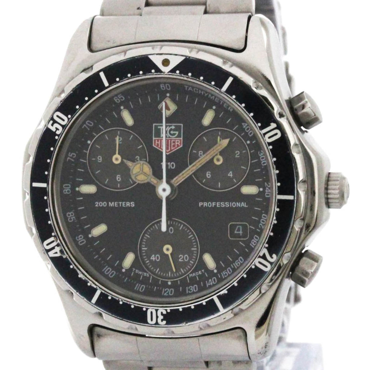 TAG HEUER Professional Chronograph Steel Quartz Mens Watch 570.206 — Good