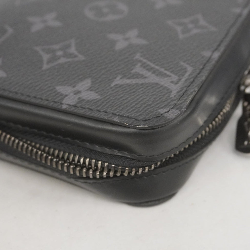 Louis Vuitton Monogram Eclipse Zippy XL Long Wallet M61698 Black Men's