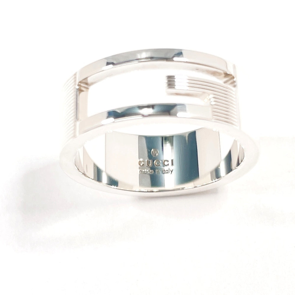 GUCCI Branded Cutout G Ring, Sterling Silver 925, Size 17.5cm, Men's — Like New