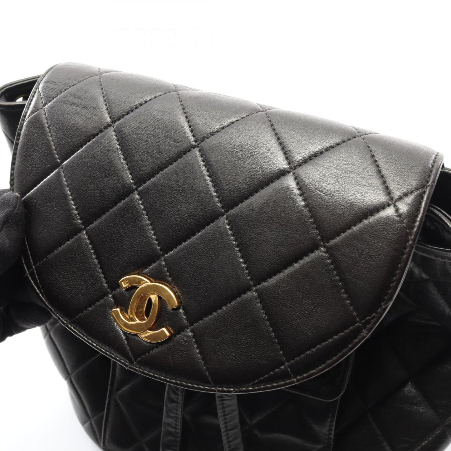 CHANEL Matelasse Backpack Bag in Lambskin Leather for Women, Black