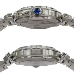 Cartier Pasha Men's Watch, Power Reserve, GMT, Date, Automatic, Stainless Steel (SS), W31037H3, Silver, Round — Good