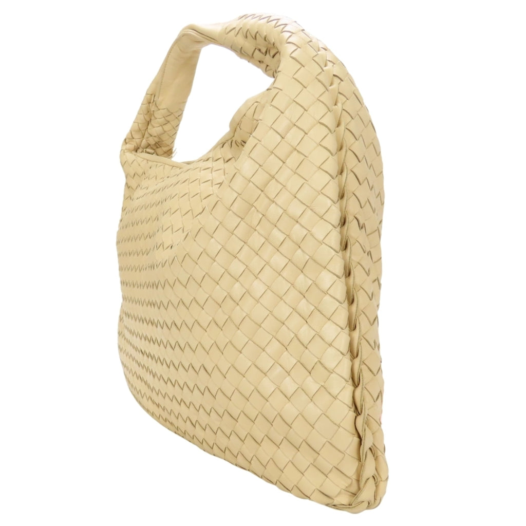 Bottega Veneta Intrecciato Shoulder Bag 115654, Cream Leather, One-Shoulder Bag, Women's, BOTTEGAVENETA