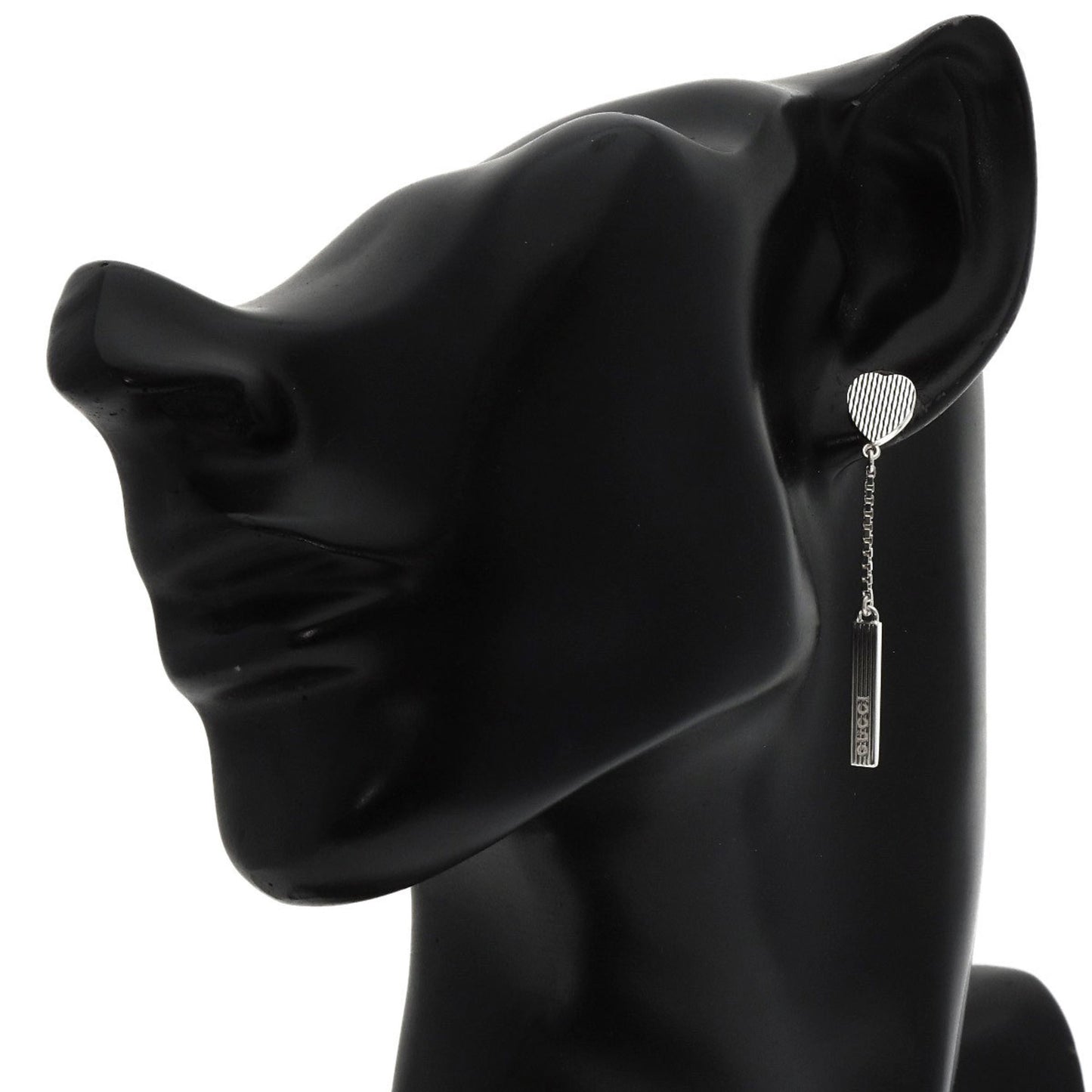 GUCCI Drop Earrings Silver Women's