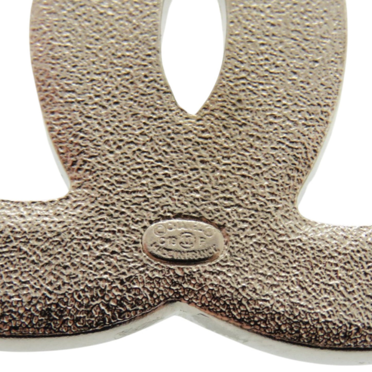 Chanel Coco Mark Rhinestone Metal Silver and Blue Brooch 1673CHANEL