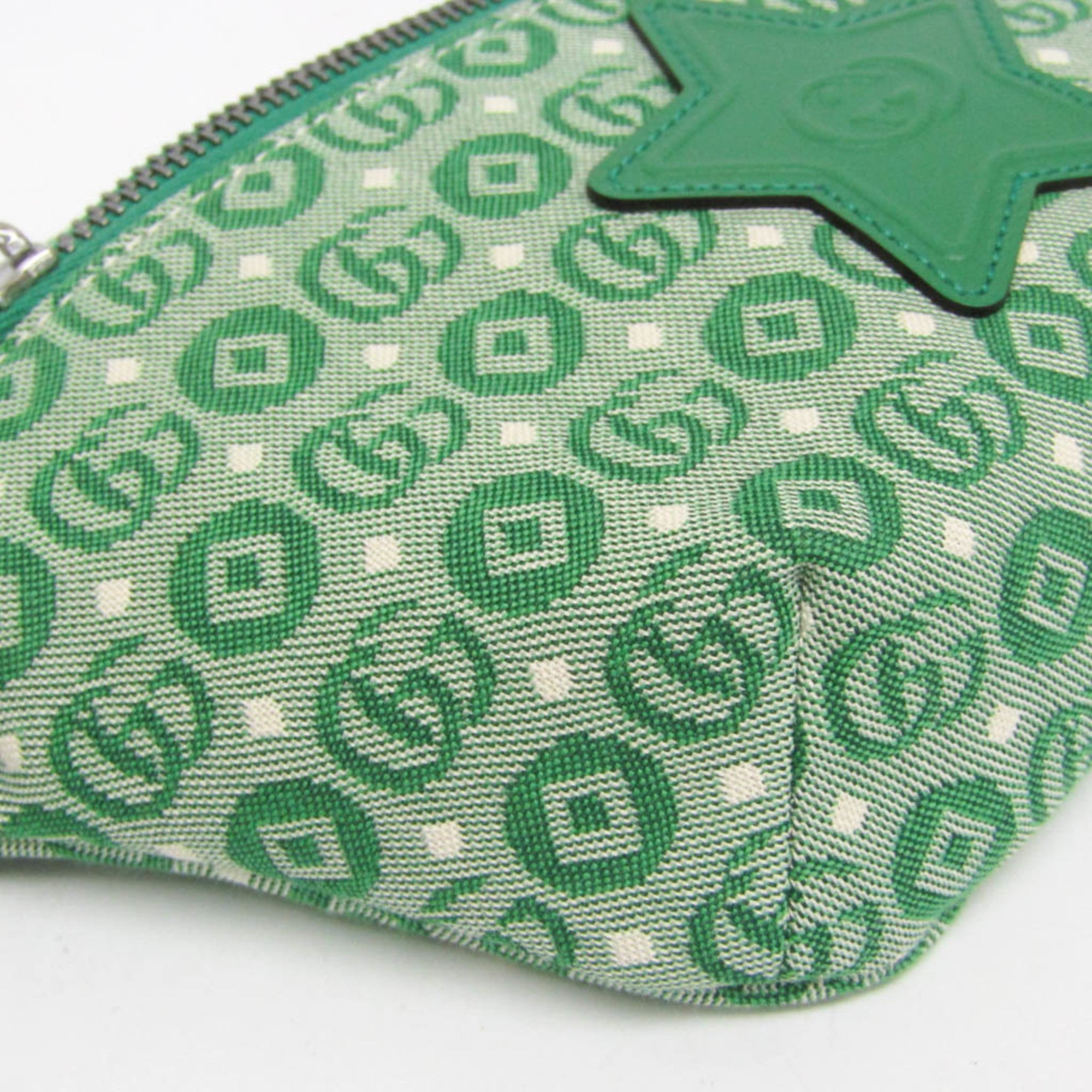 Gucci Interlocking G Childrens Belt Bag 502095 Boys,Girls Canvas Fanny Pack Green — Like New
