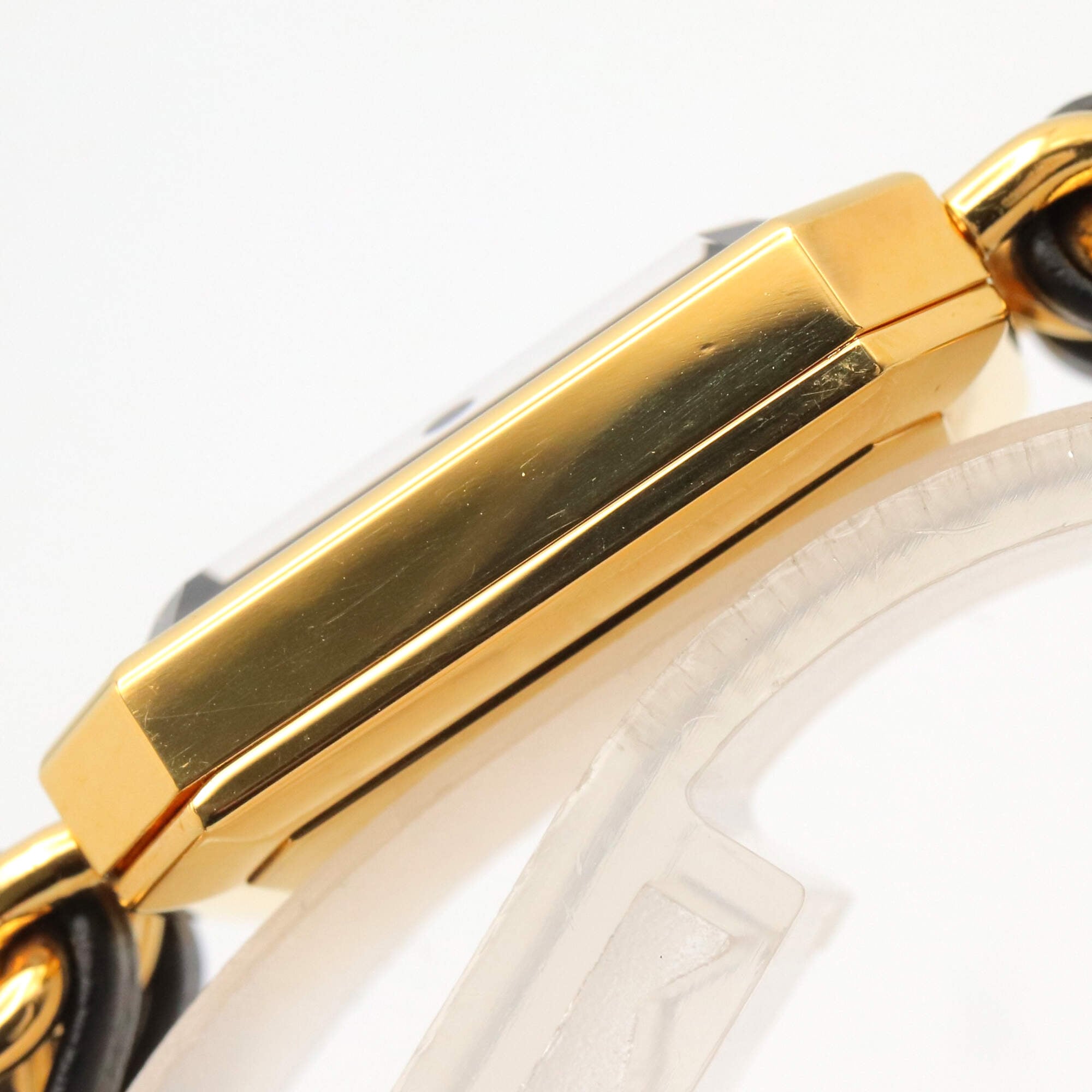 Chanel CHANEL Première M Watch, Gold Plated Leather, Women's, Black, H0001 — Very Good