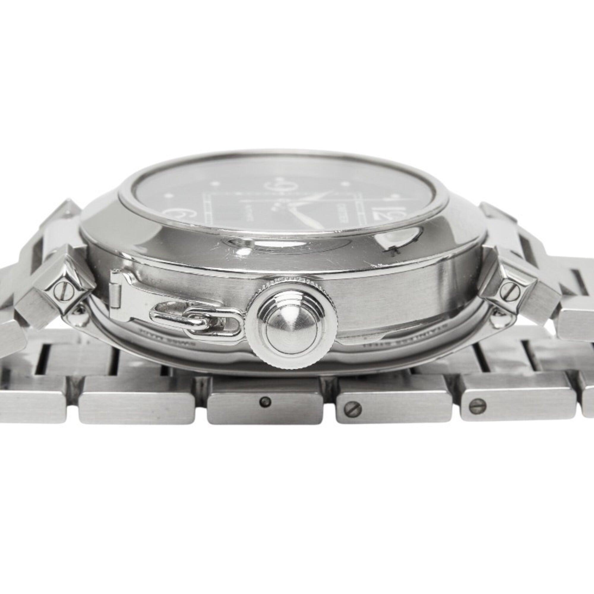 Cartier Pasha C Big Date Watch W31053M7 Automatic (with manual winding) Black Dial Stainless Steel Ladies CARTIER — Good