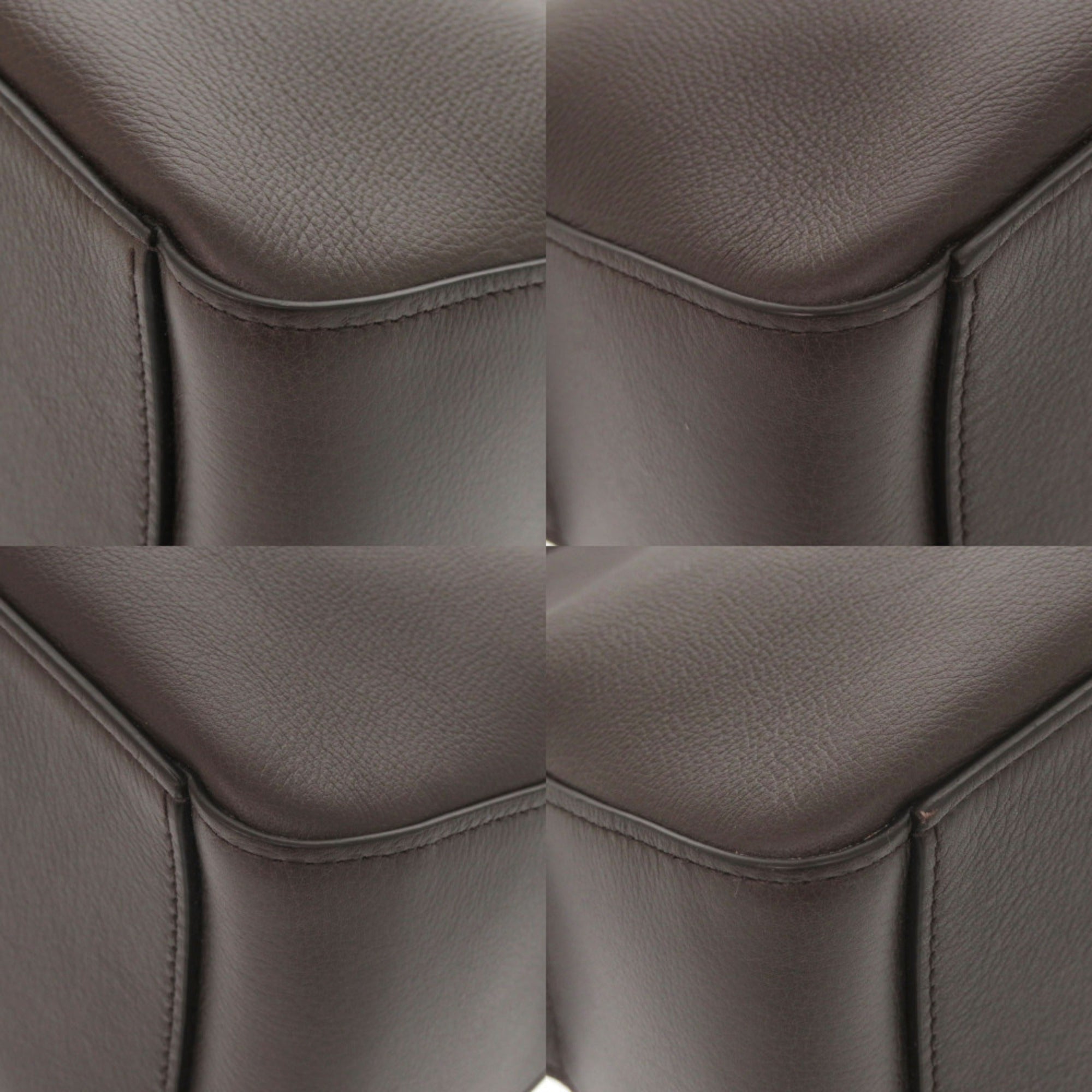 Salvatore Ferragamo 241445 Leather Brown Clutch Bag Second 0386Salvatore — Like New