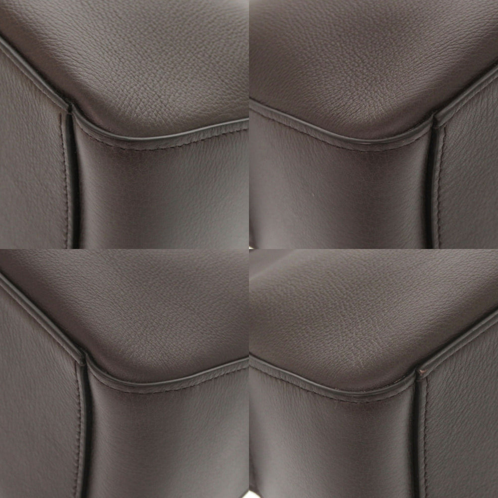 Salvatore Ferragamo 241445 Leather Brown Clutch Bag Second 0386Salvatore — Like New