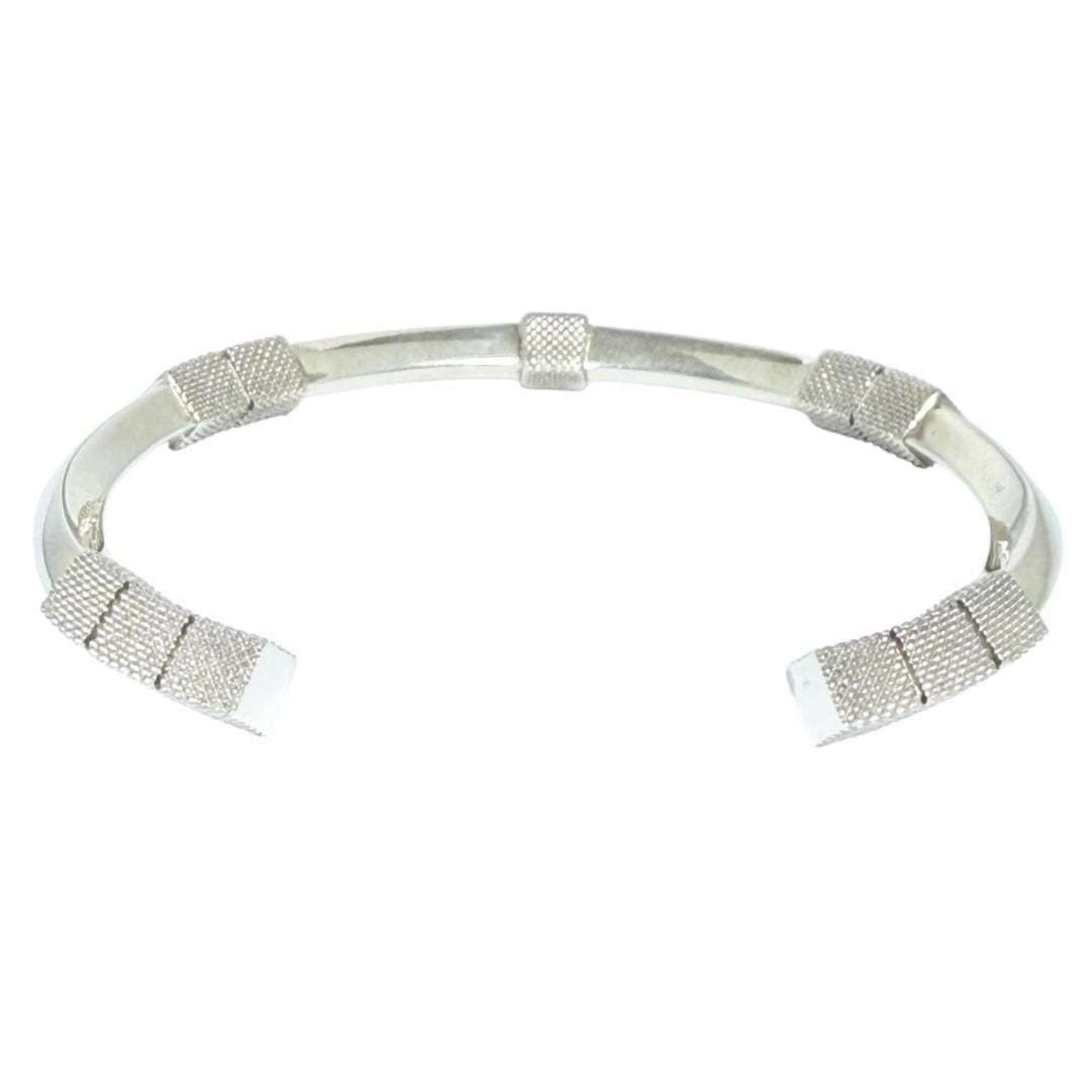 Bottega Veneta Men's and Women's Bangle Cuff Bracelet, Silver, Size M — Like New