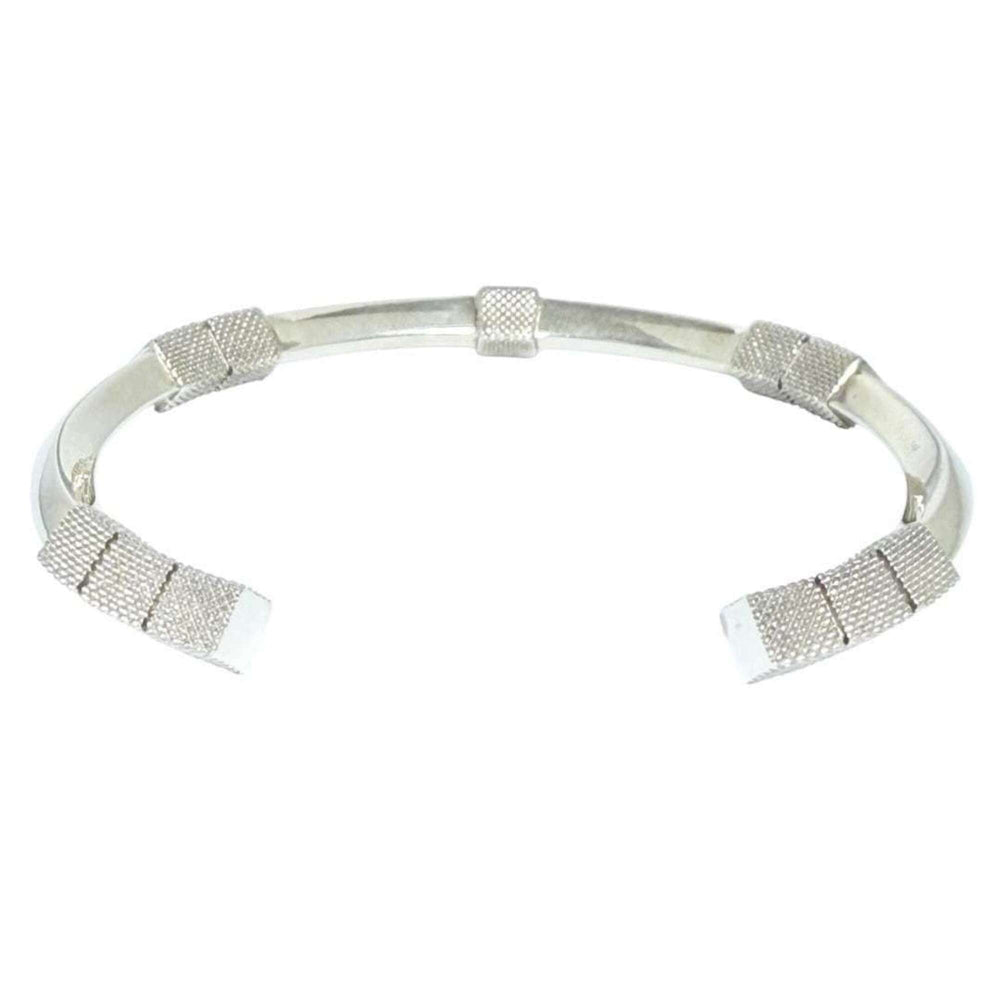 Bottega Veneta Men's and Women's Bangle Cuff Bracelet, Silver, Size M — Like New