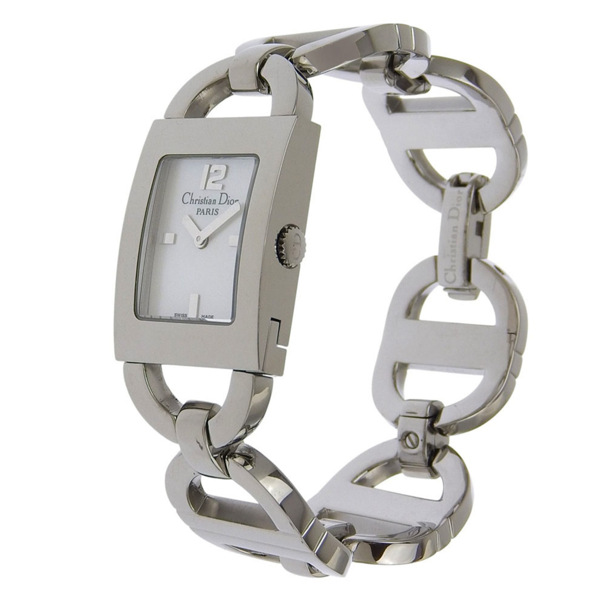 Dior Maris Watch D78-109, Stainless Steel, Quartz, Analog Display, White Shell Dial, Women's — Good