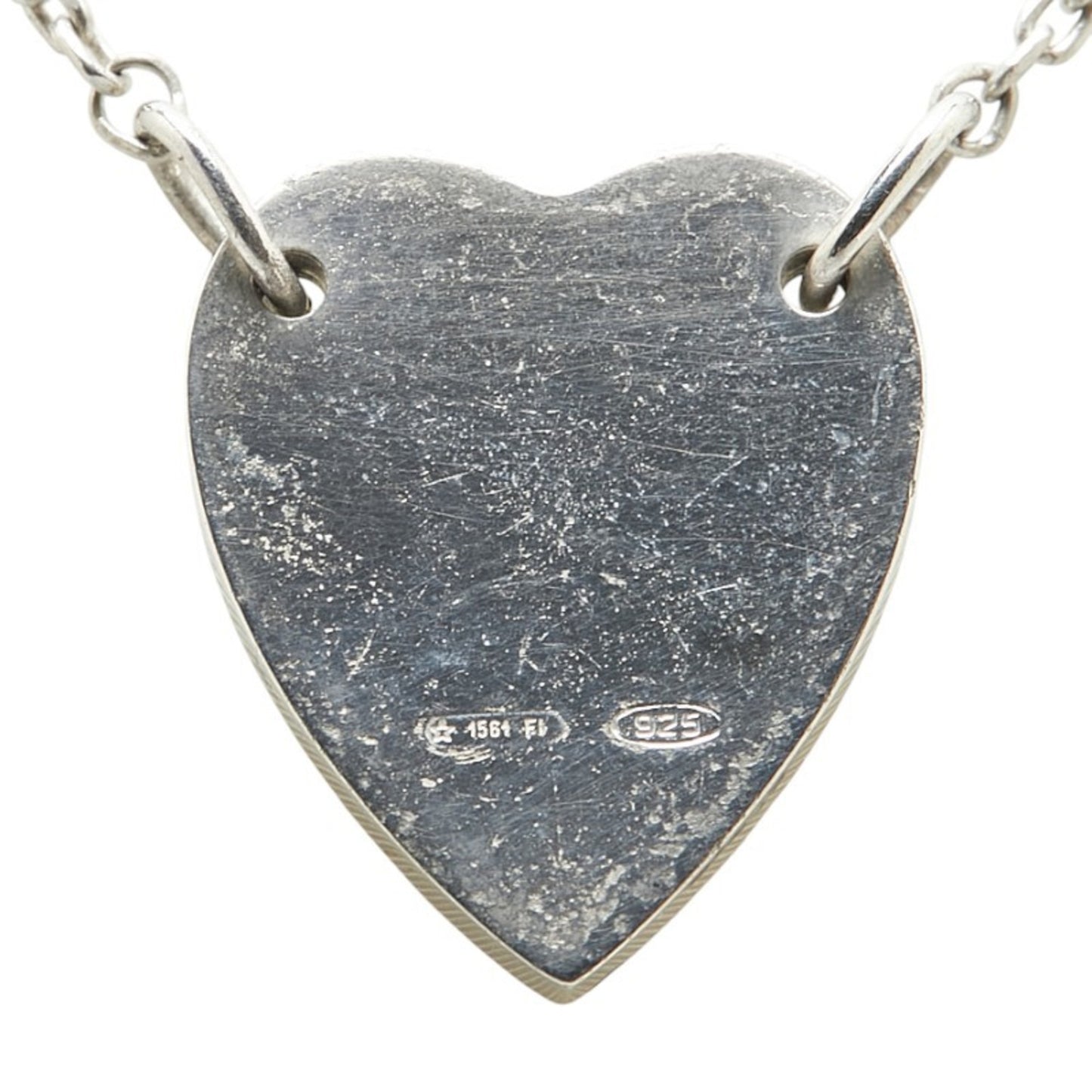 Gucci Heart Plate Necklace in SV925 Silver for Women