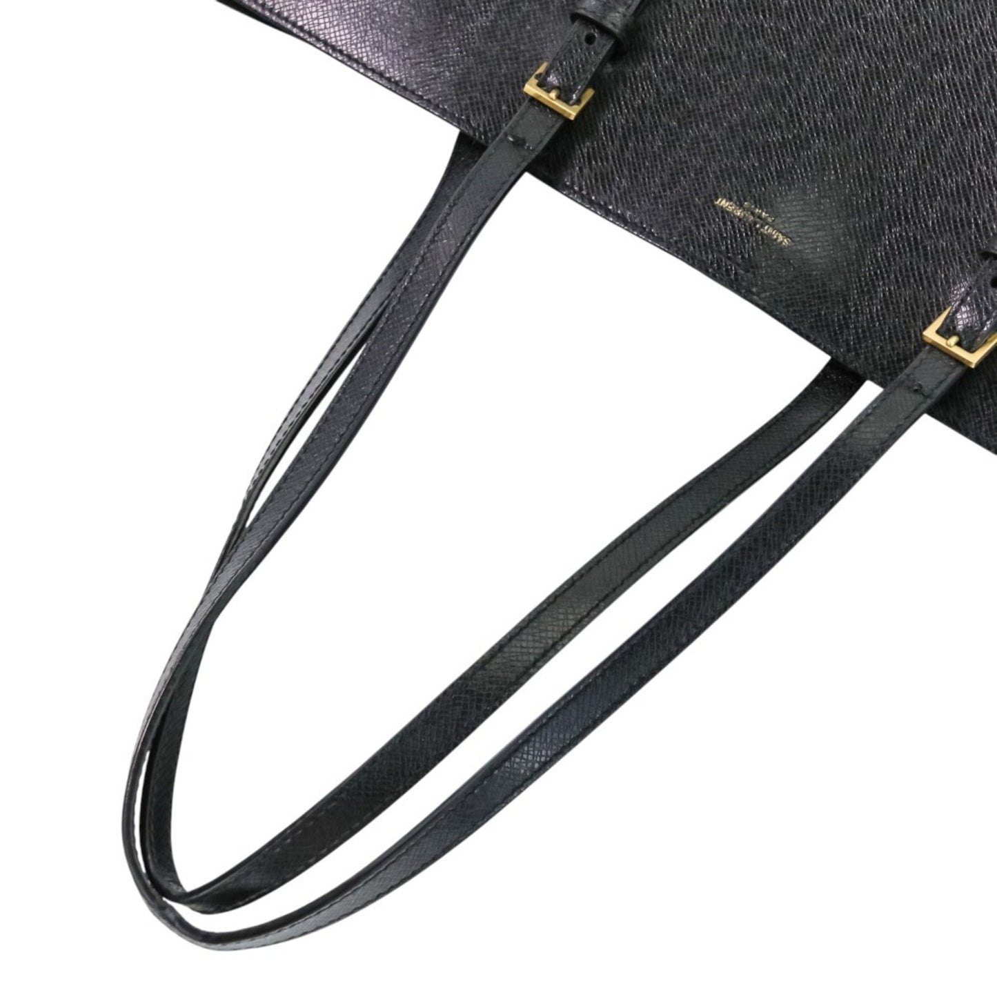 Yves Saint Laurent SAINT LAURENT PARIS Saint Laurent Paris Leather Tote Bag with East/West Pouch, 604309, Black, Women's