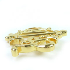 Christian Dior emblem logo design brooch accessory, gold, for women — Like New