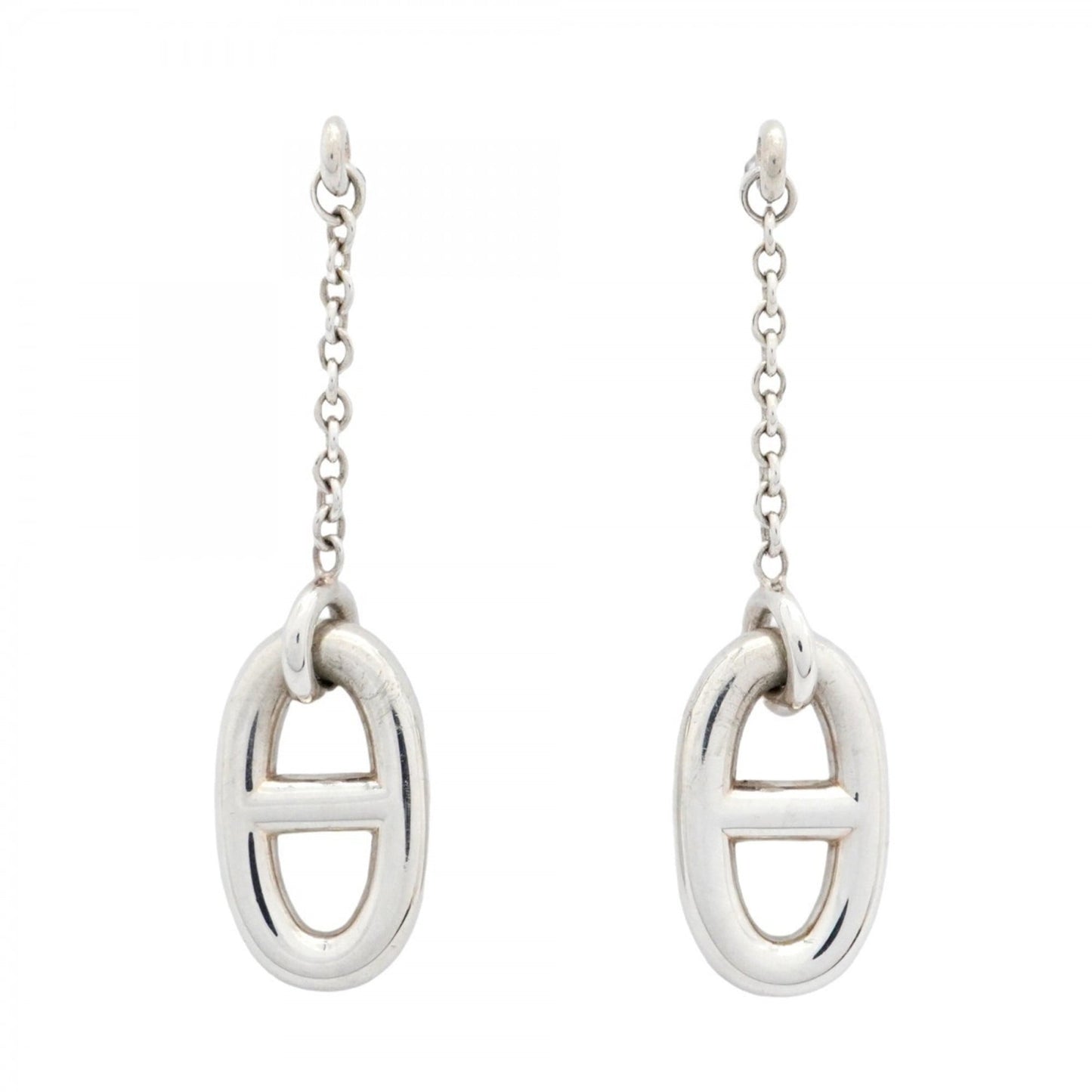 Hermes Chaine d'Ancre Farandole Earrings, 925 Sterling Silver, Women's, P1859230