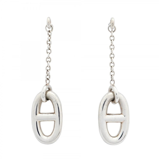 Hermes Chaine d'Ancre Farandole Earrings, 925 Sterling Silver, Women's, P1859230