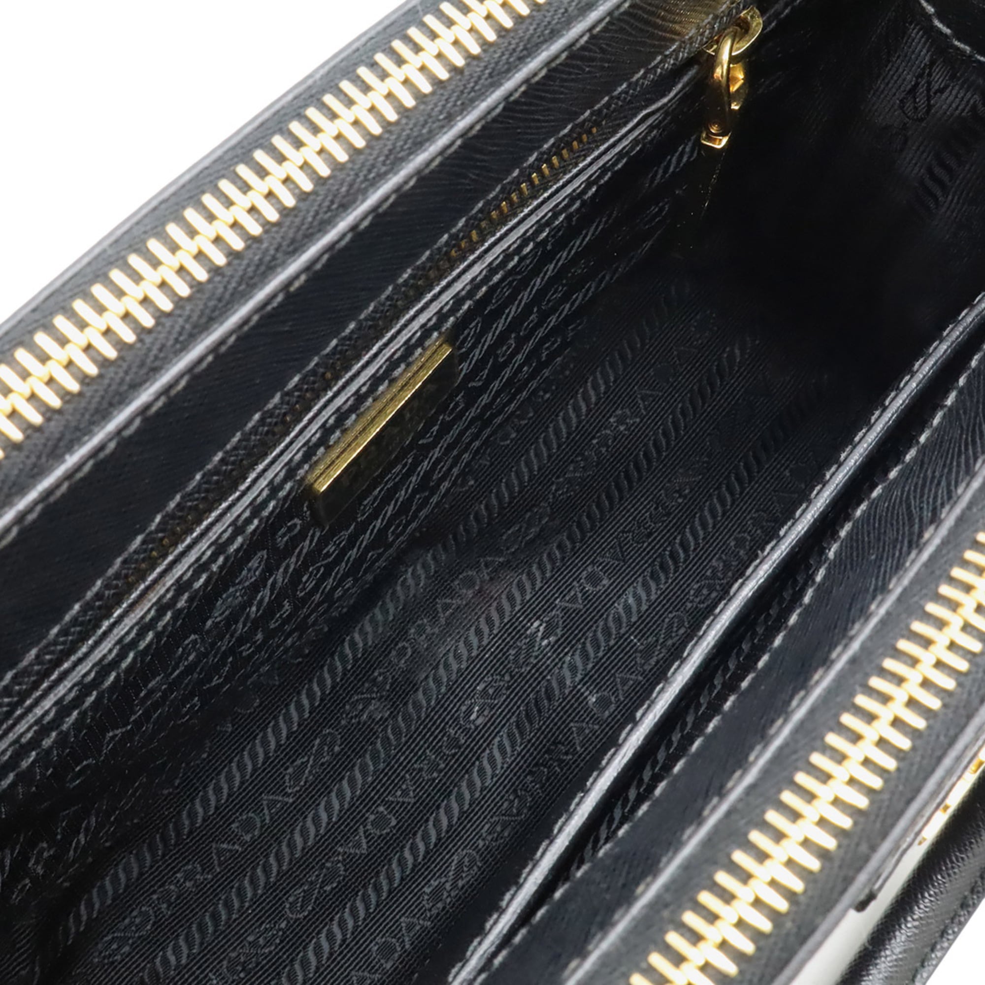 PRADA Galleria Saffiano Handbag/Shoulder Bag, Leather, Nero, Black, 1BA906, Purchased at an Overseas Boutique