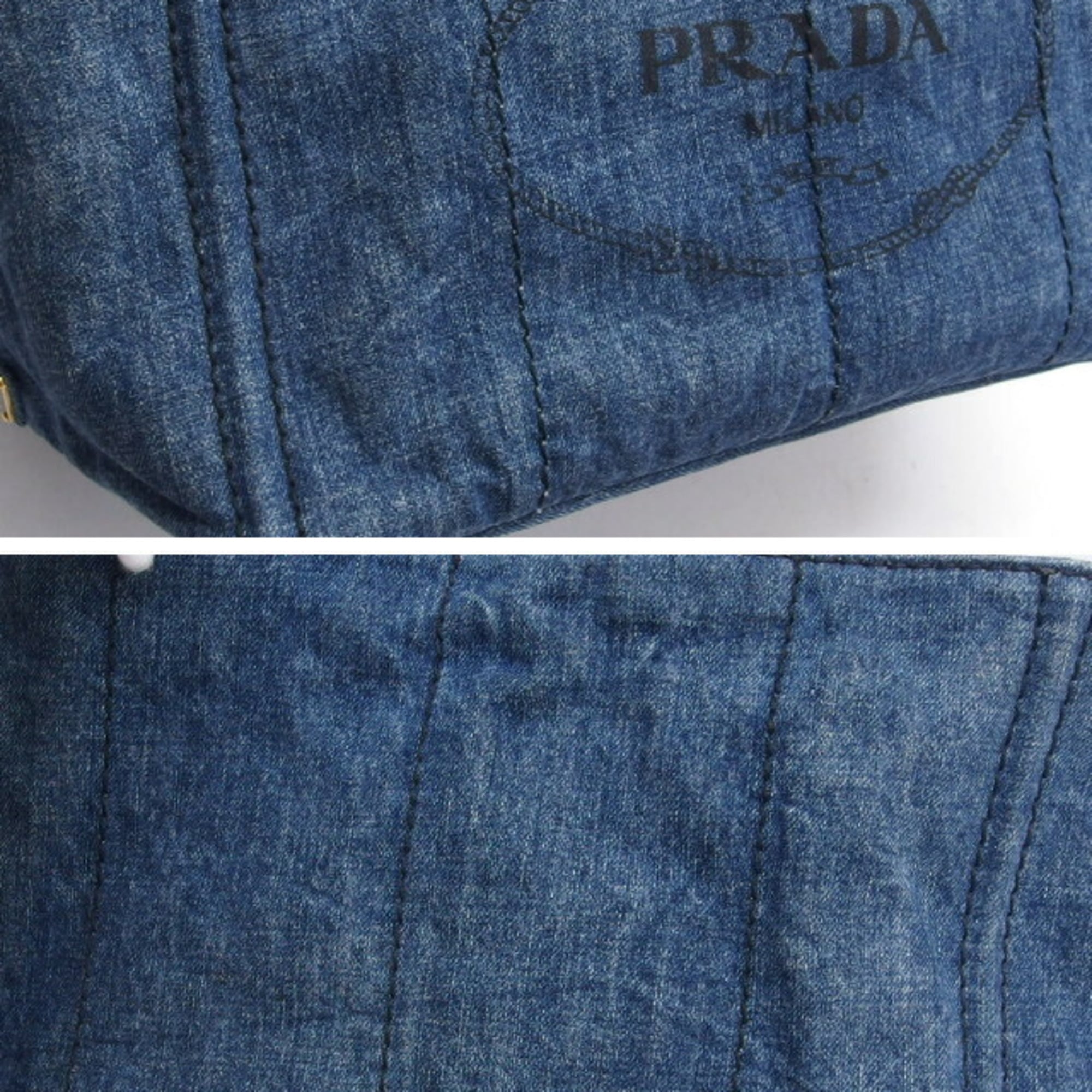 Prada Canapa Tote Bag, Medium, Avio (Indigo)