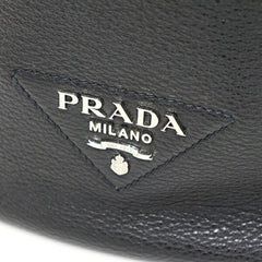 PRADA Prada Leather Shoulder Bag Black 1BE060 Bucket Unused — New - Store Return