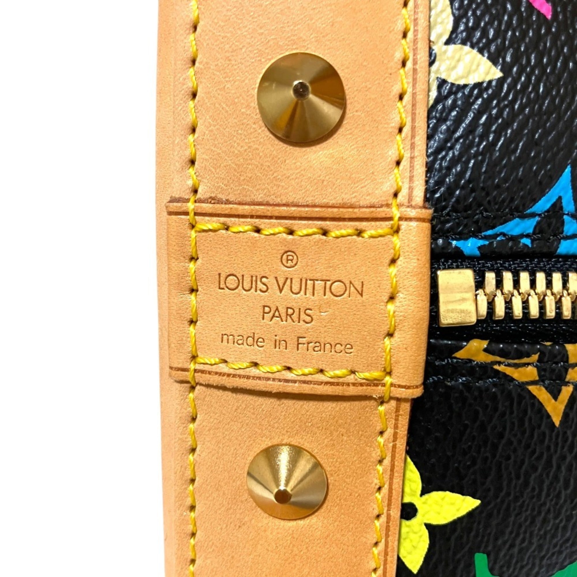 LOUIS VUITTON Alma Monogram Multi Handbag M40444 Black Multicolor Women's — Like New