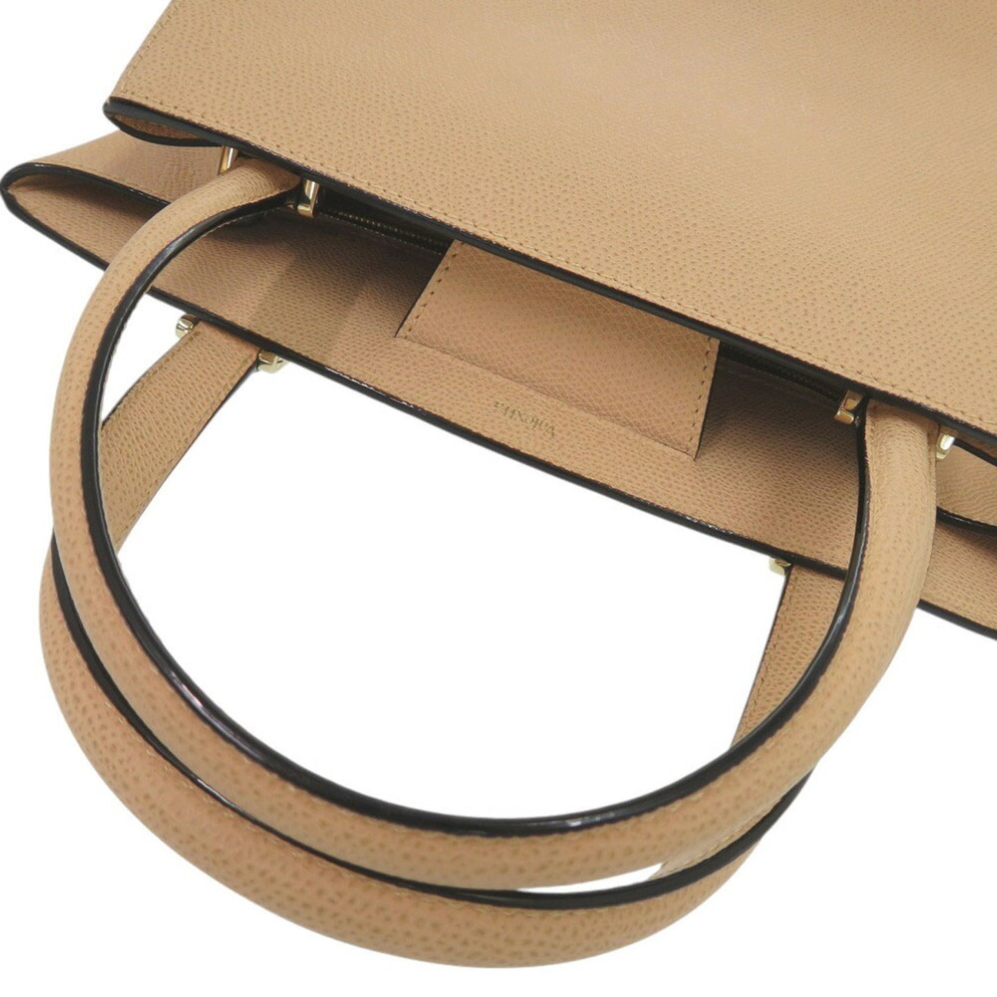 Valextra Triennale Medium Leather Handbag in Pink Beige (0473)