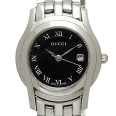 Gucci 5500L Quartz Watch, Black Dial, Stainless Steel, Women's Watch — Good